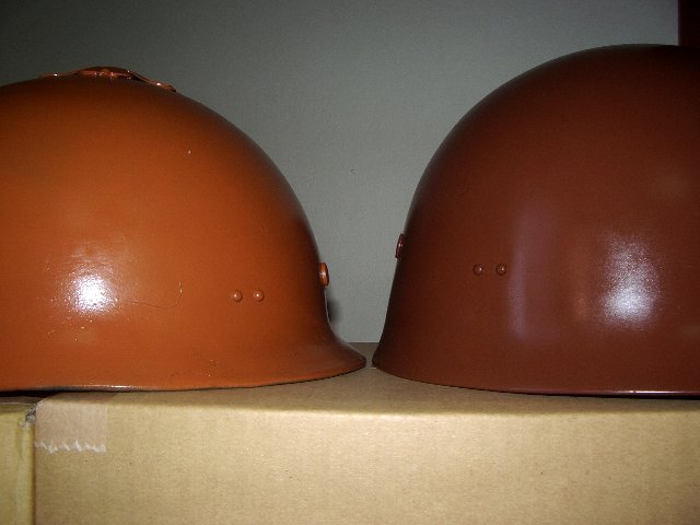中田商店製？　複製　日本陸軍　旧型鉄帽（星型通気孔型）