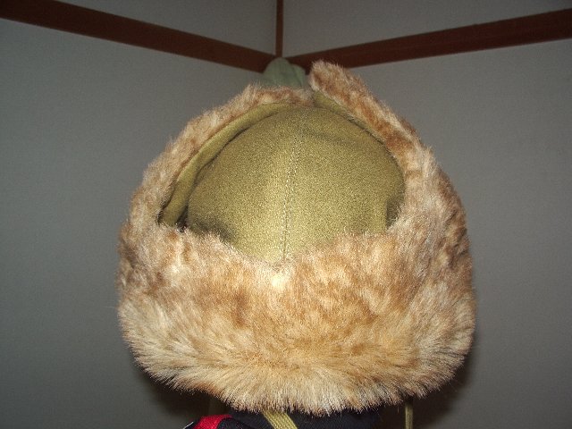 個人業者Sさま製 複製 日本陸軍 九六式防寒帽 鼻覆い付 （新型短毛仕様）