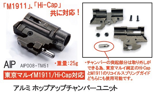 AIP　マルイハイキャパ/M1911シリーズ用メタルホップアップチャンバー