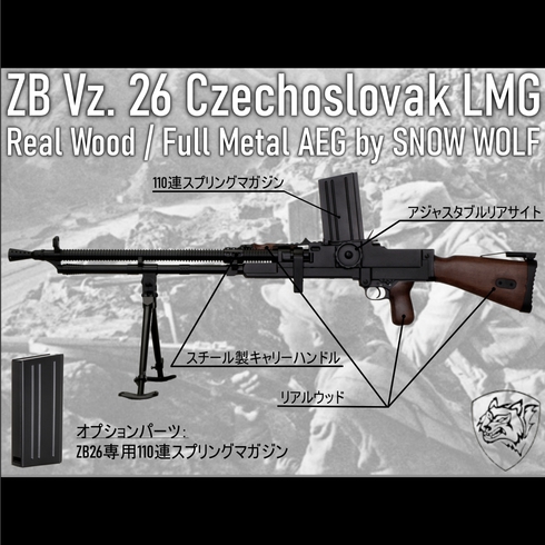 SNOW WOLF ブルーノ ZB26 電動ガン リアルウッドver. レビュー