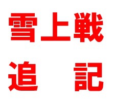 雪上戦追記 雪上戦追記