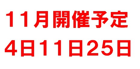 １１月開催予定