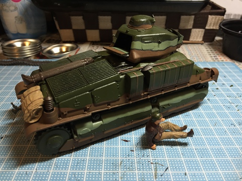 【プラモ】1/35 ソミュアS35騎兵戦車 第17竜騎兵連隊 タミヤ