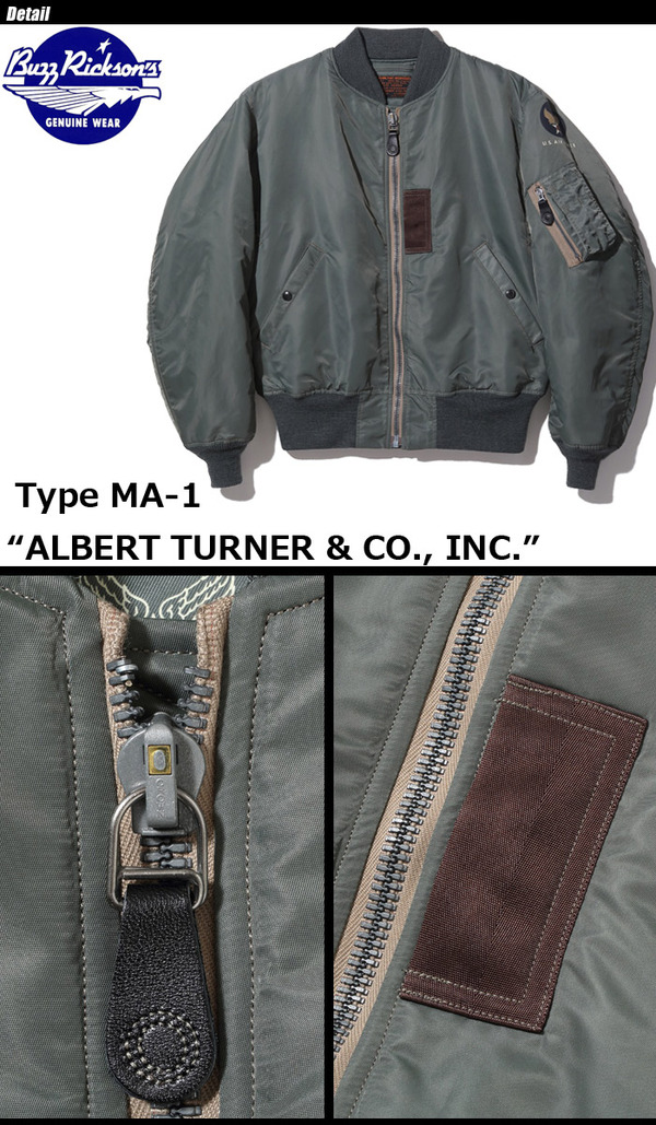 SWAT「Buzz Ricksons Type MA-1 “ALBERT TURNER & CO., INC.” 」