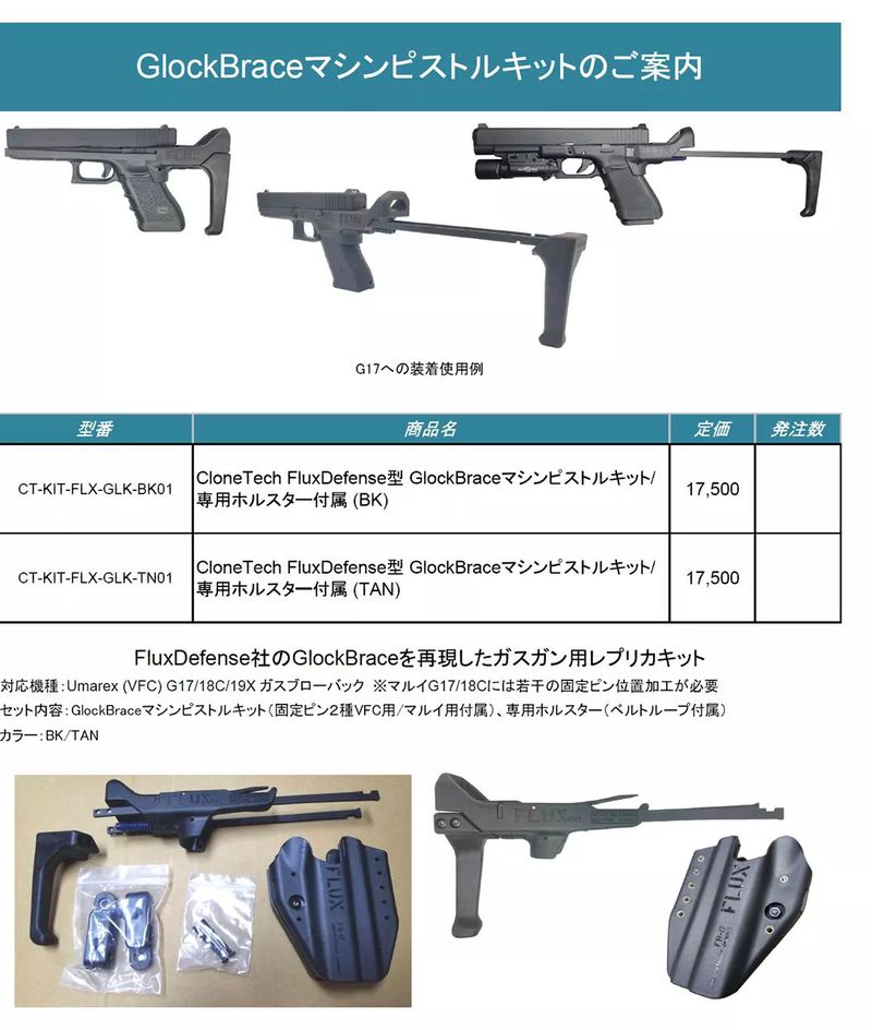 グロック用 FLUX Defense社ストック発売